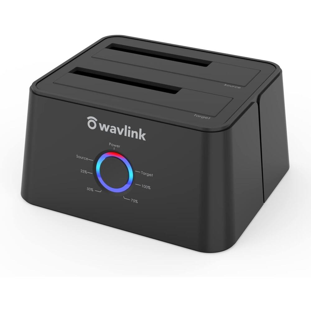 WAVLINK USB 3.0, C to SATA Dual-Bay External Hard Drive Docking Station